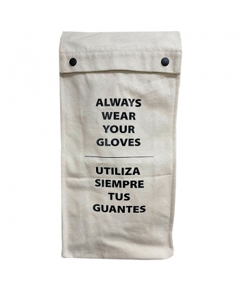 Bolsa de canvas para almacenar guantes dieléctricos de hasta 16'' de largo
