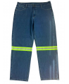 Jeans azul con cinta reflectiva lima bicolor serie HARDWORK