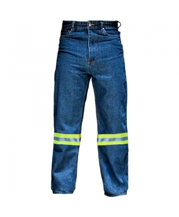Denim work pants with...