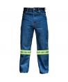 Jeans azul con cinta reflectiva lima bicolor serie HARDWORK