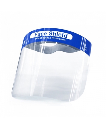 Face shield against splashes.