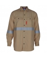 Camisa khaki resistente a la llama ATPV 9.9 CAL/CM2 tela ripstop