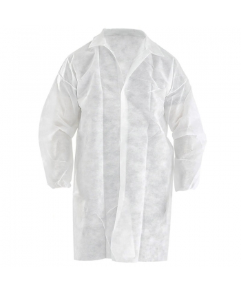 White disposable lab coat...