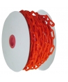 Cadena plástica roja de 8mm rollo de 25m