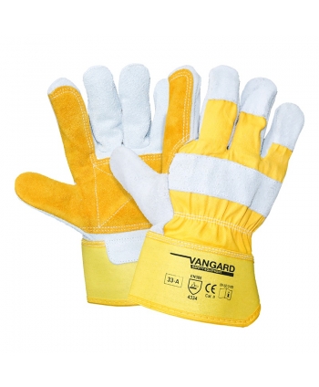 Leather glove with...