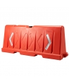 Barrera naranja de tráfico tipo jersey rellenable de 2m (6.5 ft) con reflectivas