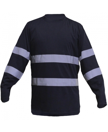 Sweaters de tela tipo DRY-FIT con cuello redondo de manga larga y cintas reflectivas
