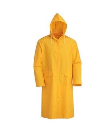 Yellow long raincoat with...