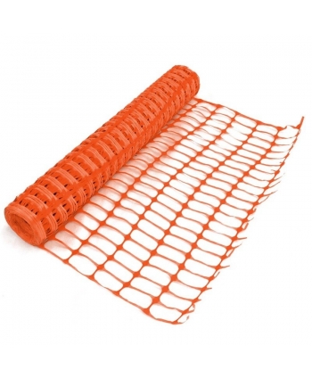 Orange plastic safety fence...