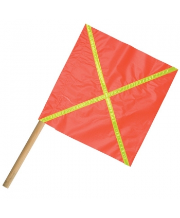 Handheld warning flag with...