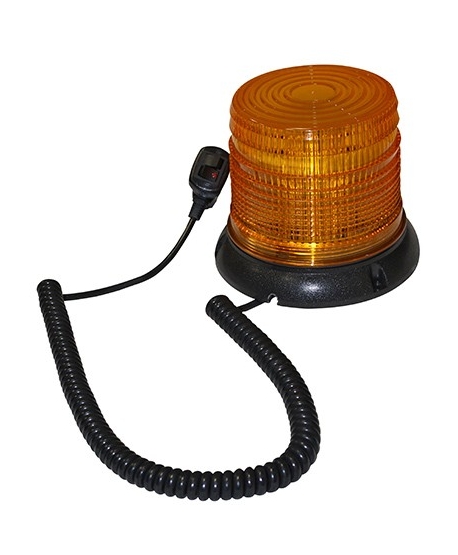 Amber LED strobe warning beacon, magnetic base (car cigarette lighter plug)