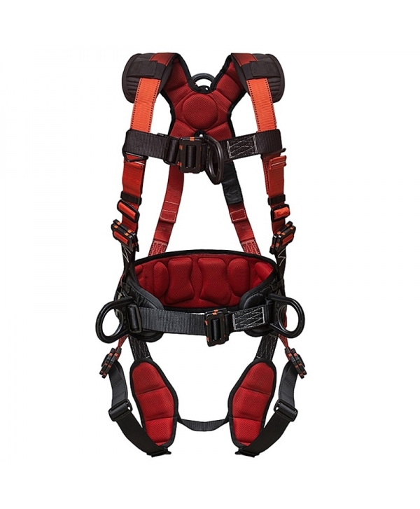 Arnés dieléctrico de cuerpo completo de 4 argollas con cinturón lumbar, Vangard