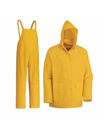 Three-piece yellow rain...