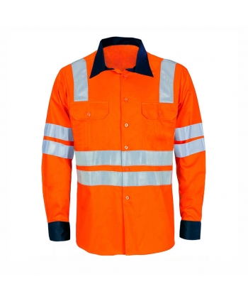 Long sleeve orange shirt,...
