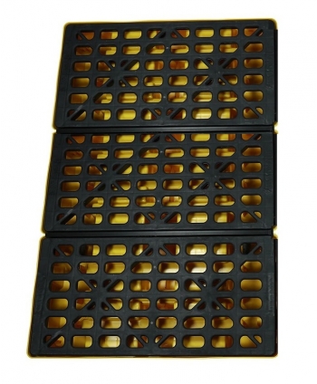 Paleta modular de contención, capacidad de carga 6 tanques de 55 gal, para uso con montacarga